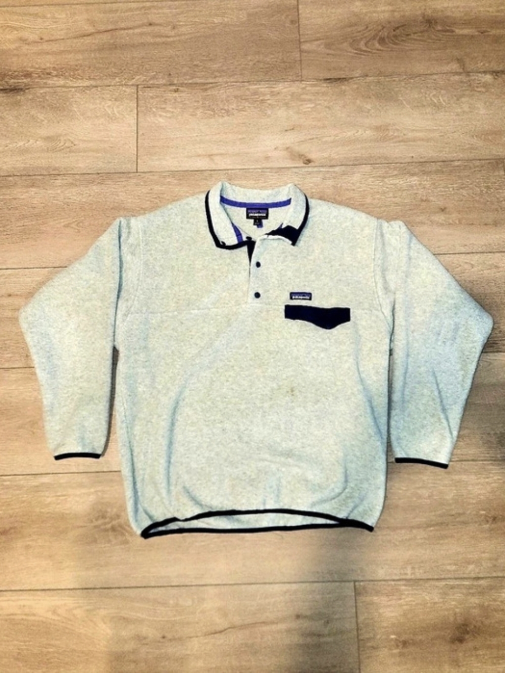 VTG Y2K Patagonia Synchilla Snap-T Fleece Pullover Oatmeal USA Made Men's Size L